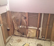 Drywall Removal In Small Bathroom